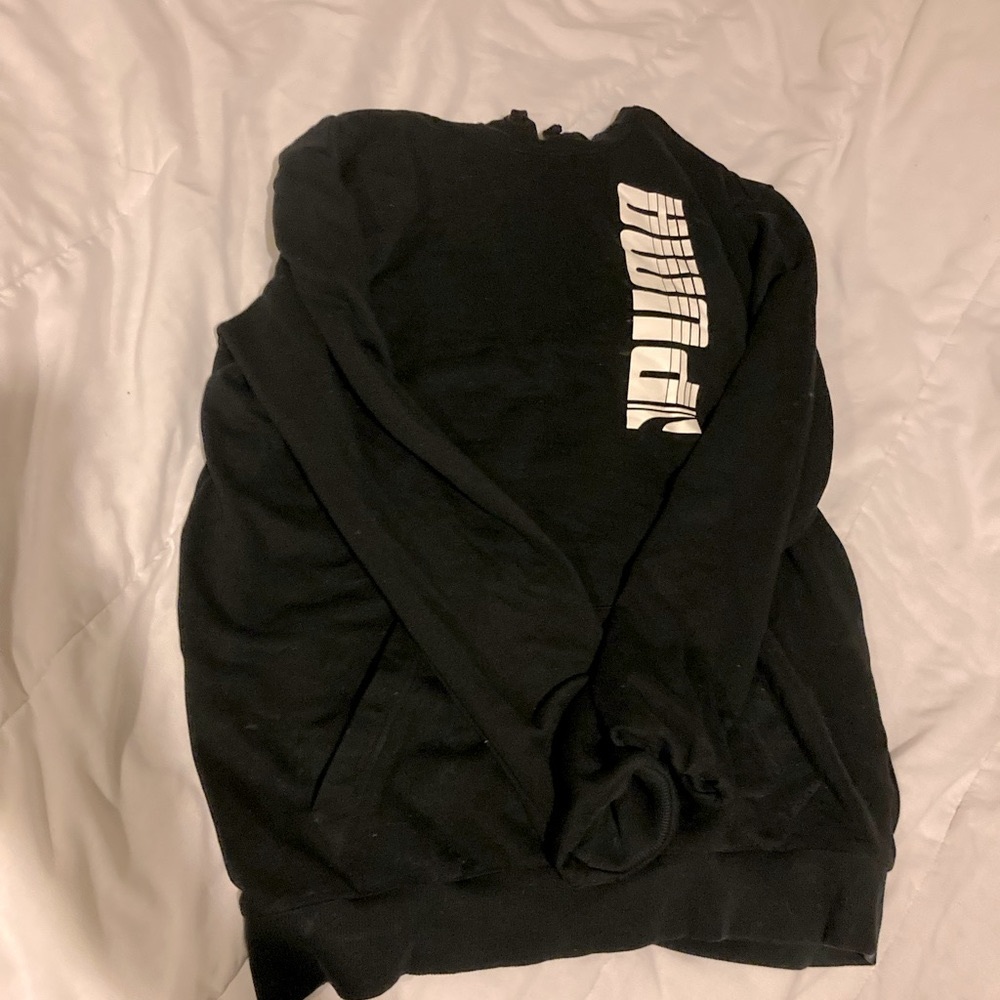 Black & White Puma Hoodie Unisex Size L ❤️ - Picture 2 of 2